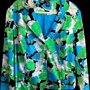 Plus Size Floral Blazer